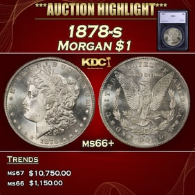 1878-s Morgan Dollar $1 ms66+ SEGS