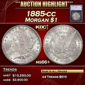1885-cc Morgan Dollar $1 ms66+ SEGS