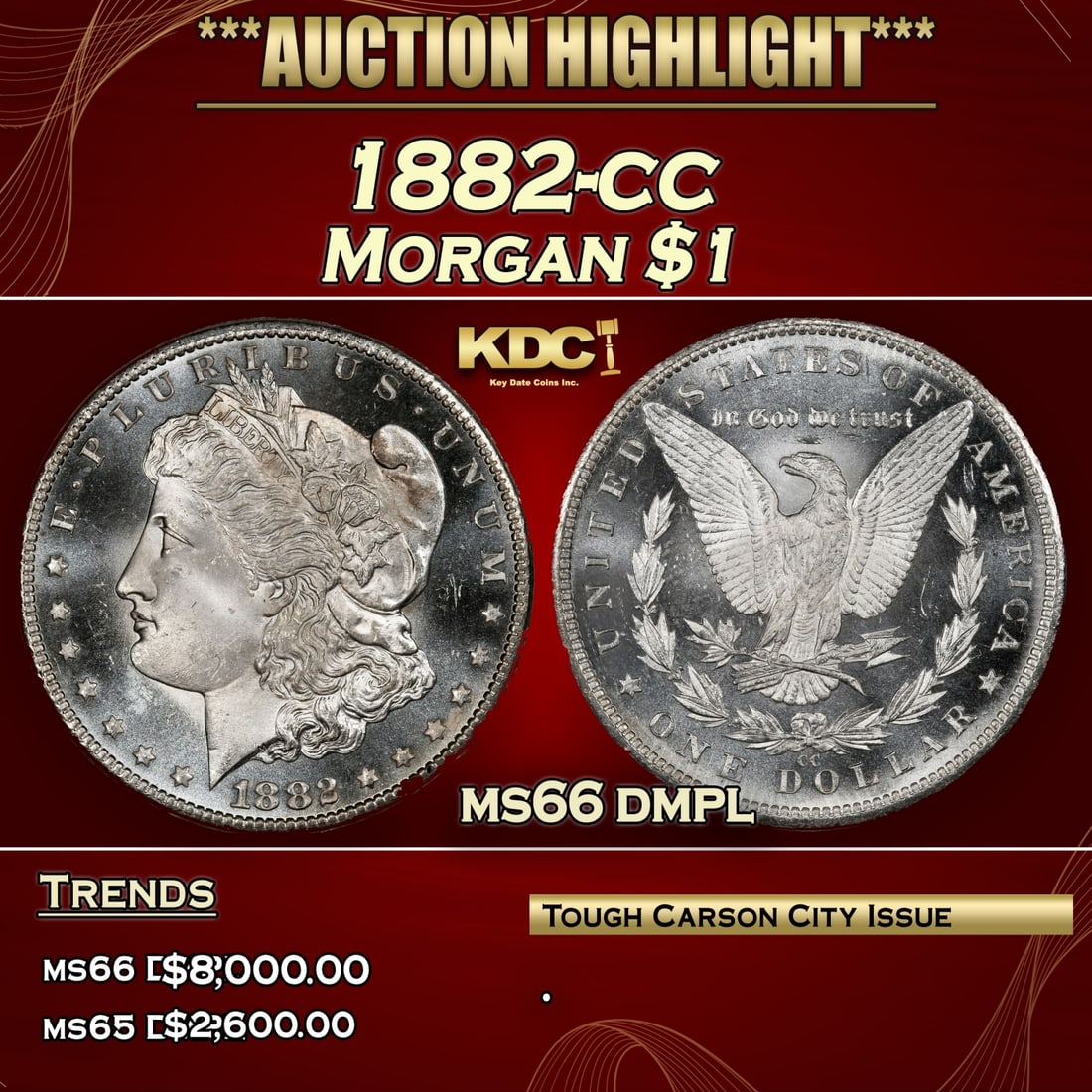 1882-cc Morgan Dollar $1 ms66 dmpl SEGS (1 of 7)