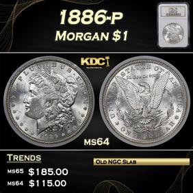 NGC 1886-p Morgan Dollar $1 ms64 NGC
