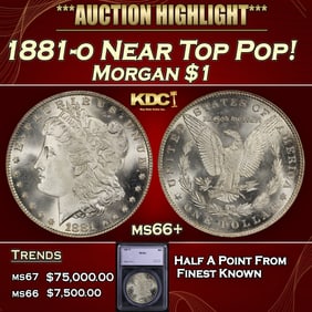 1881-o Morgan Dollar Near Top Pop! $1 ms66+ SEGS