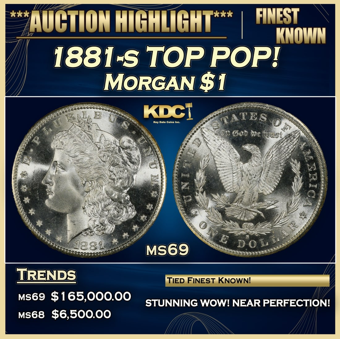 1881-s Morgan Dollar TOP POP! $1 ms69 SEGS (1 of 3)