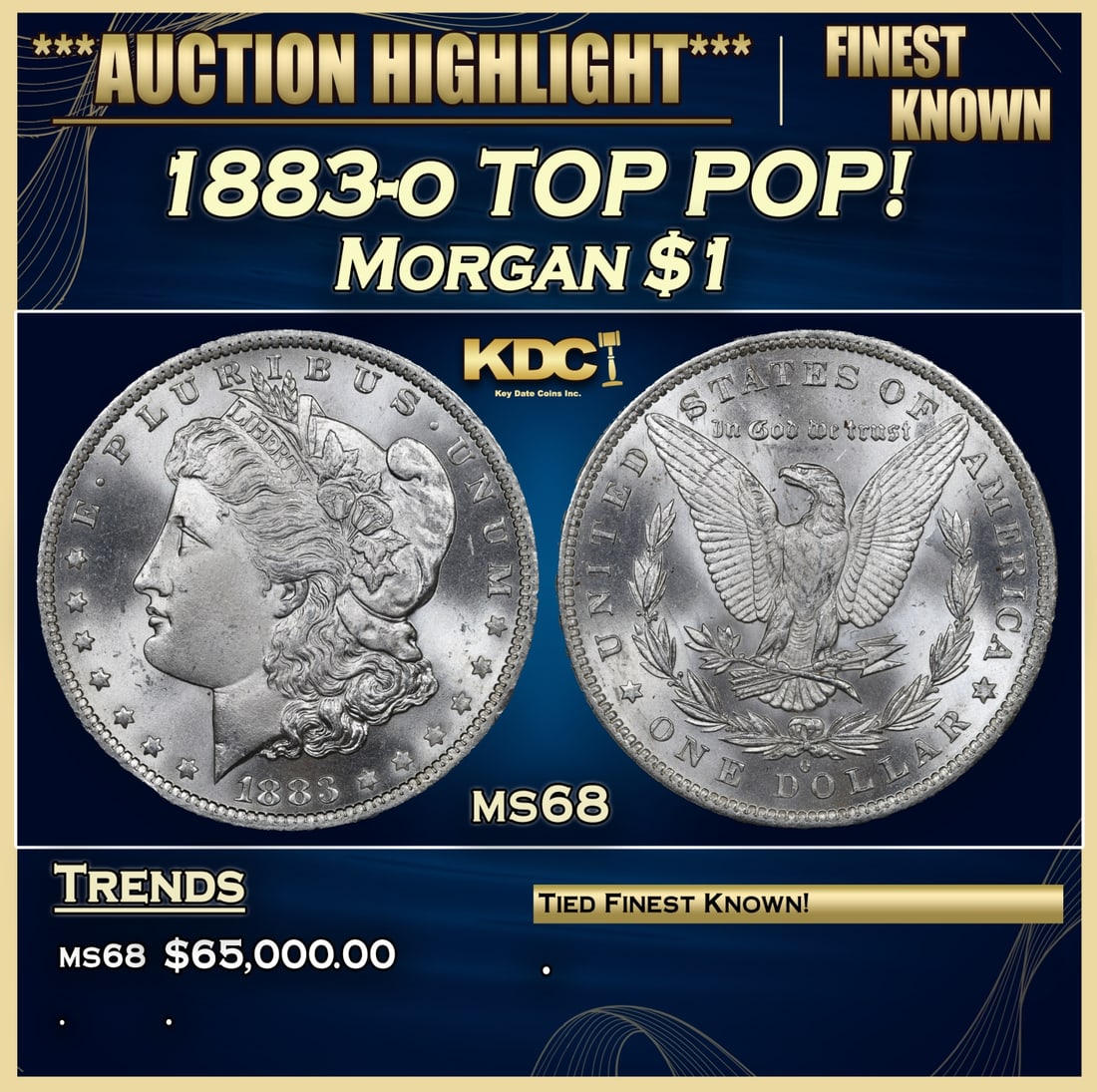 1883-o Morgan Dollar TOP POP! $1 ms68 SEGS (1 of 5)