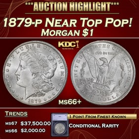 1879-p Morgan Dollar Near Top Pop! $1 ms66+ SEGS