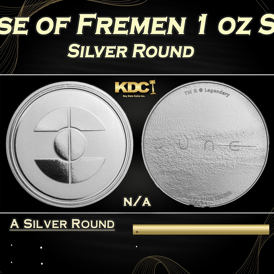 Dune 2 House of Fremen 1 oz Silver Coin Round (1 of 3)