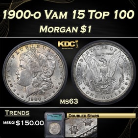 1900-o Morgan Dollar Vam 15 Top 100 $1 ms63 ICG