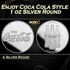 Enjoy Coca Cola Style - 1 oz Silver Round Round