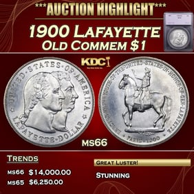 1900 Lafayette Lafayette Dollar 1 ms66 SEGS