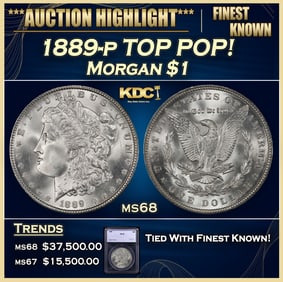 1889-p Morgan Dollar TOP POP! $1 ms68 SEGS