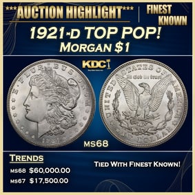 1921-d Morgan Dollar TOP POP! $1 ms68 SEGS