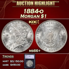 1884-o Morgan Dollar $1 ms66+ SEGS