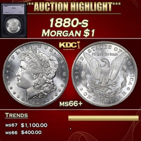 1880-s Morgan Dollar 1 ms66+ SEGS