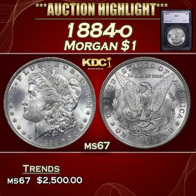 1884-o Morgan Dollar $1 ms67 SEGS