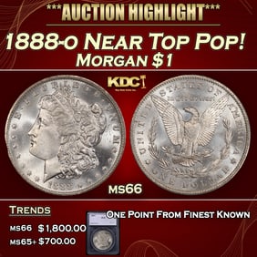 1888-o Morgan Dollar Near Top Pop! $1 ms66 SEGS