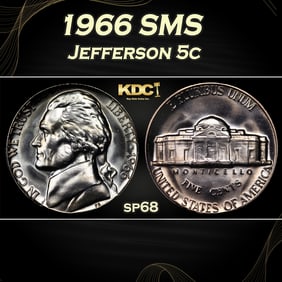 1966 SMS Jefferson Nickel 5c Grades sp68