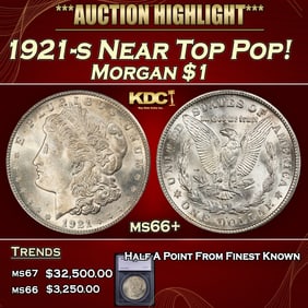 1921-s Morgan Dollar Near Top Pop! $1 ms66+ SEGS