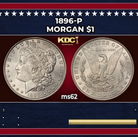 1896-p Morgan Dollar $1 Grades ms62
