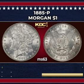 1885-p Morgan Dollar $1 Grades ms63