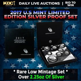 RARE 2017 United States Mint Limited Edition Silver Proof Set 8 coins, Over 2.25oz Of Silver low