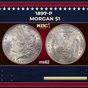 1897-p Morgan Dollar $1 Grades ms62