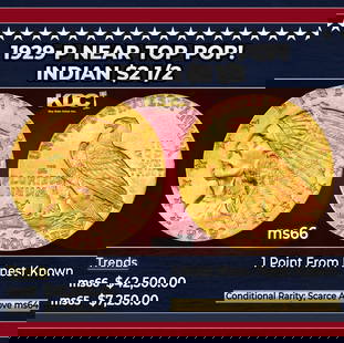 1929-p Gold Indian Quarter Eagle Near Top Pop! $2 1/2 ms66 SEGS: 1929-p Near Top Pop! Gold Indian Quarter Eagle $2 1/2 ms66 SEGS. Per David Akers Of PCGS "This is an unusual issue in that it is easy to find in MS-63 or lower condition but surprisingly difficult to