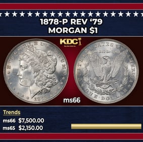 1878-p Rev '79 Morgan Dollar $1 ms66 SEGS