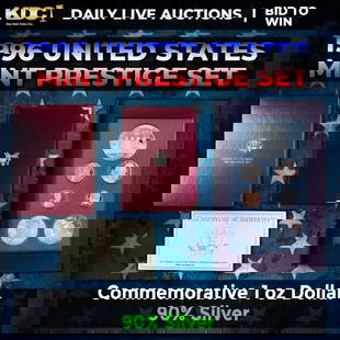 RARE Key to Series 1996 United States Prestiege Proof Set: RARE Key to Series 1996 United States Prestiege Proof Set. This superb U.S. Mint Prestige Proof Set is your best choice for beauty, low mintage, and high quality. The 7-coin 1996-S set includes the st