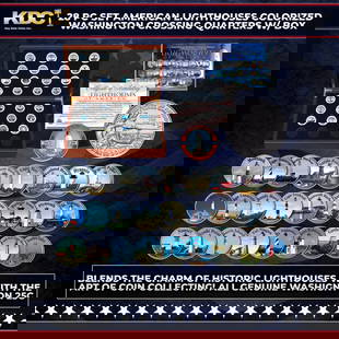 28 Pc Set Historic American Lighthouses Colorized Washington Crossing Delaware Quarters w/ BOX Other: 28 Pc Set Historic American Lighthouses Colorized Washington Crossing Delaware Quarters w/ BOX. Discover these exceptional collectibles that blend the charm of historic LIGHTHOUSES with the art of coi
