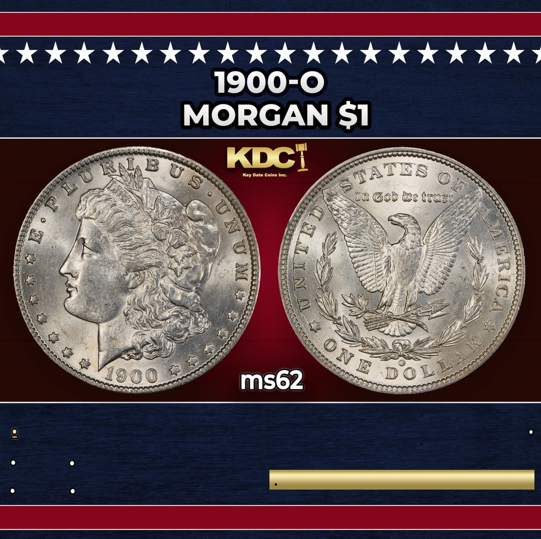 1900-o Morgan Dollar $1 Grades ms62 (1 of 3)