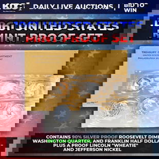 1961 United States Mint Silver Proof Set In Original Goventment Packaging, 5 Coins - Manilla: 1961 United States Mint Silver Proof Set In Original Goventment Packaging, 5 Coins - Manilla Envelope. Those who appreciate low-mintage coins of the finest quality will enjoy owning this official 1956