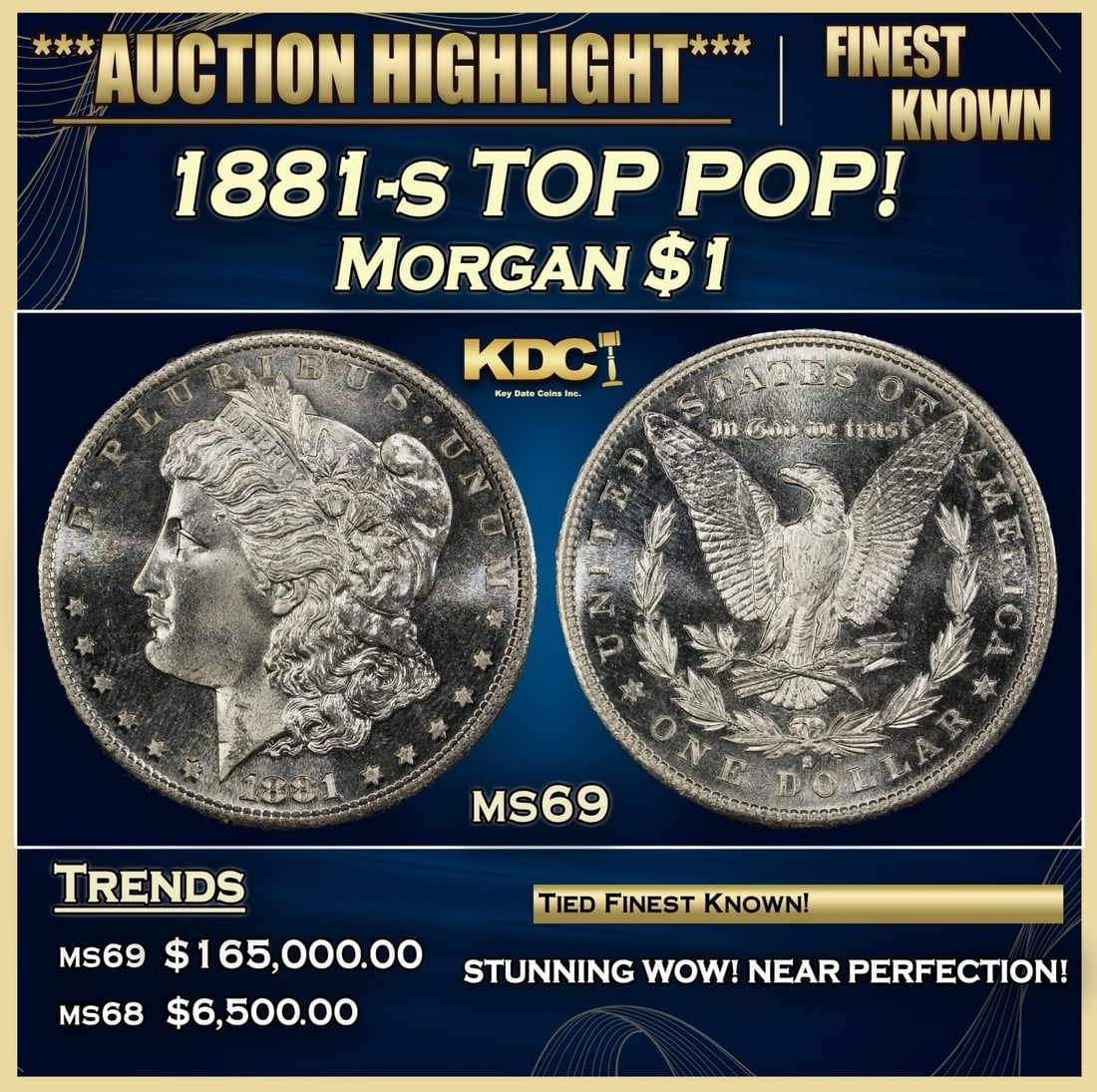 1881-s Morgan Dollar TOP POP! $1 ms69 SEGS (1 of 3)