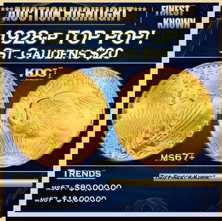 1928-p Gold St. Gaudens Double Eagle TOP POP! $20 ms67+ SEGS: 1928-p TOP POP! Gold St. Gaudens Double Eagle $20 ms67+ SEGS.