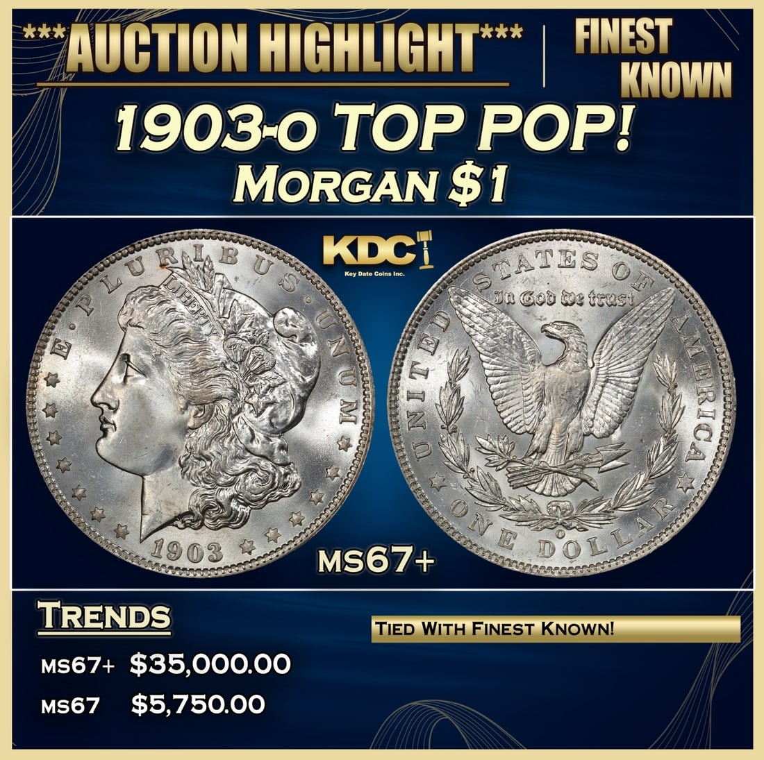 1903-o Morgan Dollar TOP POP! $1 ms67+ SEGS (1 of 3)