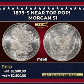 1879-s Morgan Dollar Near Top Pop! $1 ms68 SEGS