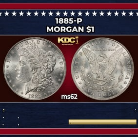 1885-p Morgan Dollar $1 Grades ms62