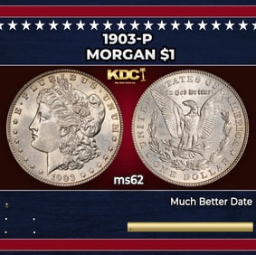 1903-p Morgan Dollar $1 Grades ms62