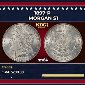 1897-p Morgan Dollar $1 Grades ms64