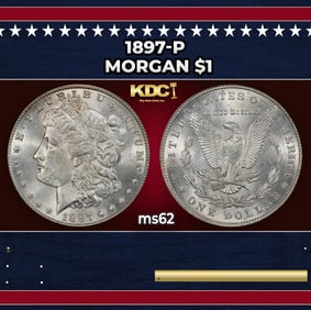 1897-p Morgan Dollar $1 Grades ms62