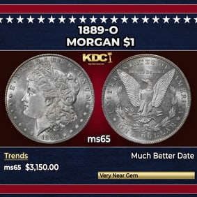 1889-o Morgan Dollar $1 ms65 USCG
