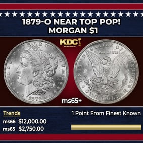 1879-o Morgan Dollar Near Top Pop! $1 ms65+ SEGS