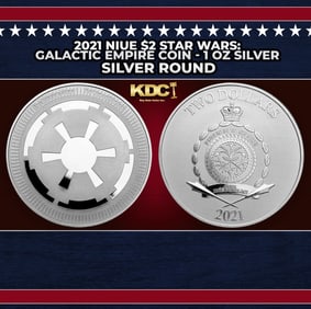 2021 Niue $2 Star Wars: Galactic Empire Coin - 1 oz Silver Round Round