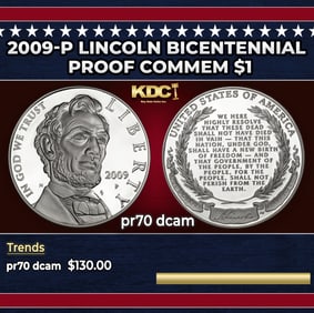 2009-P Lincoln Bicentennial Proof Modern Commem Dollar $1 pr70 dcam SEGS