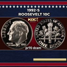 1992-s Proof Roosevelt Dime 10c pr70 dcam SEGS