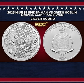2023 Niue $2 Spider-Man vs Green Goblin Marvel Coin - 1 oz Silver Round Round