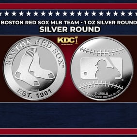 Boston Red Sox MLB Team - 1 oz Silver Round Round
