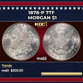1878-p 7tf Morgan Dollar $1 Grades Select Unc