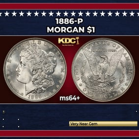 1886-p Morgan Dollar $1 Grades Choice+ Unc