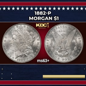 1882-p Morgan Dollar $1 Grades Select+ Unc