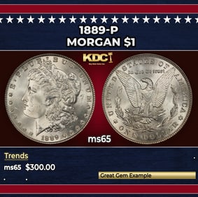 1889-p Morgan Dollar $1 Grades GEM Unc