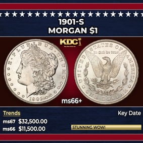 1901-s Morgan Dollar $1 ms66+ SEGS
